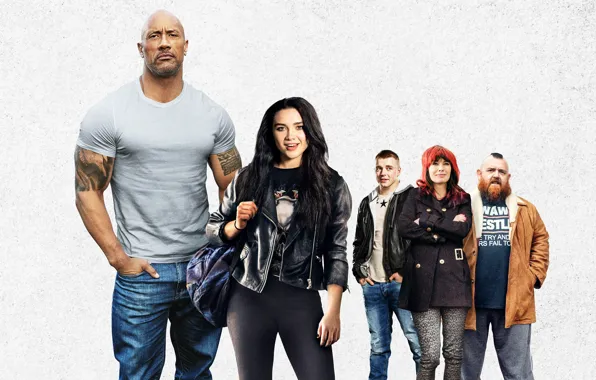 Background, poster, Dwayne Johnson, Dwayne Johnson, Nick Frost, Nick Frost, Lena Headey, Lina Hidi