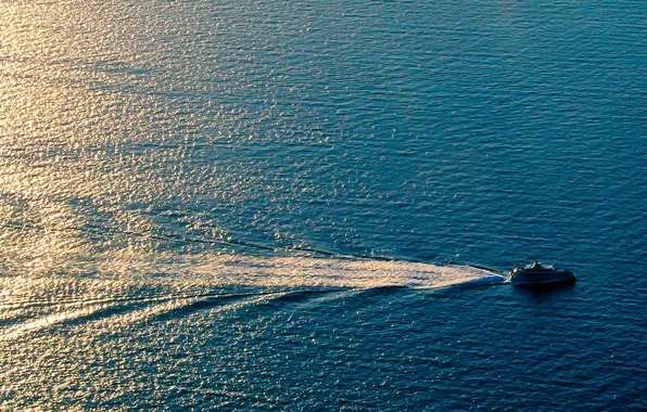 Water, reflection, boat, calm, wave, ship, the atmosphere, horizon