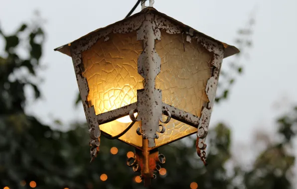 Light, holiday, decorative, vintage lantern