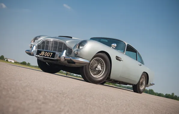 Grey, Aston Martin, classic, 1964, DB5, the James bond car