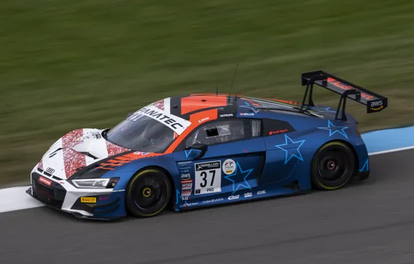 Audi, speed, in motion, wing, Speedway, R8, Audi R8 LMS