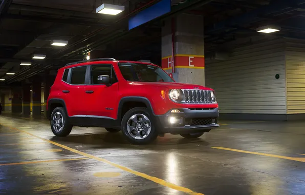 Jeep, Sport, Jeep, 2015, Renegade, BR-spec, renegade