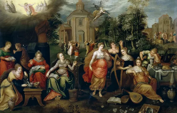 Picture, mythology, The foolish and the wise virgins, Pieter Lisaert
