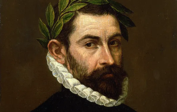 Picture, El Greco, Laurel wreath, Portrait of the Poet Alonso zúñiga and Ercilia