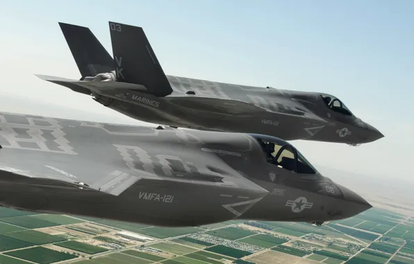The sky, weapons, aircraft, F-35B