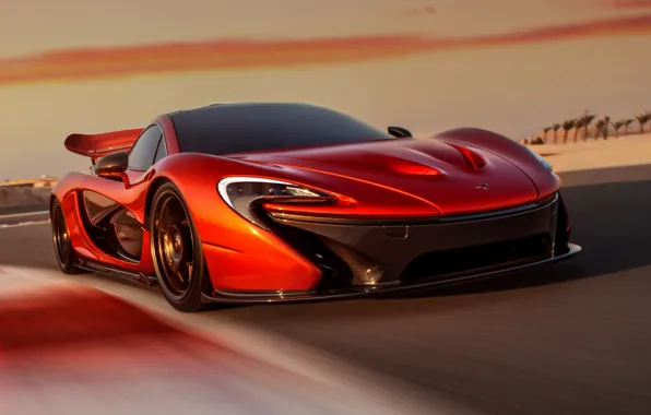 Concept, the sky, orange, McLaren, the concept, supercar, the front, McLaren