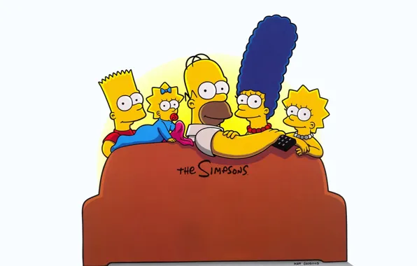 Picture cartoon, The Simpsons, Homer Simpson, Bart Simpson, tv series, Matt Groening, Maggie Simpson, Marge Simpson