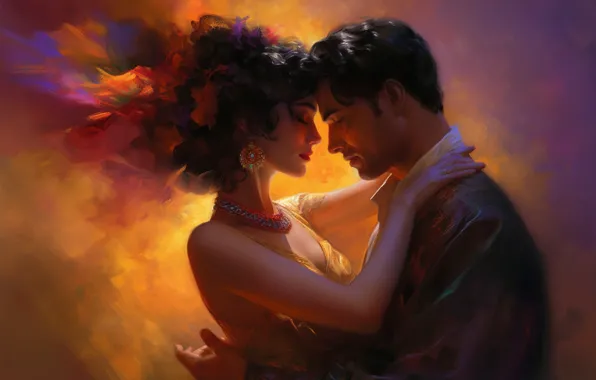 Girl, love, passion, woman, pair, male, strokes, beloved