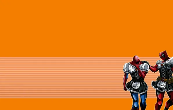 Red, spider-man, Deadpool, Deadpool, comics, Spider-man, MARVEL, Peter Parker