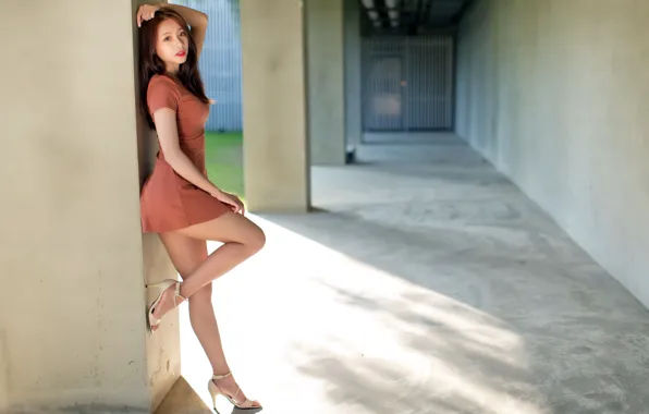 Picture girl, pose, Asian