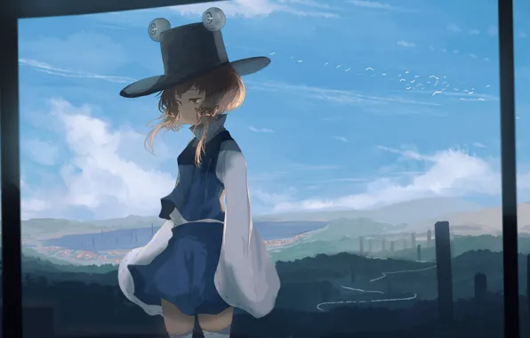 The sky, the game, art, girl, Touhou, Touhou