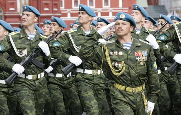 Parade, Russia, red square, Airborne