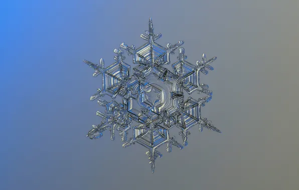 Crystal, background, snowflake