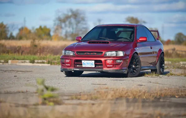 Turbo, red, wheels, subaru, black, japan, wrx, impreza