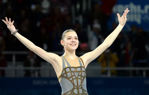 Joy, smile, gold, victory, figure skating, Russia, RUSSIA, Olympic champion