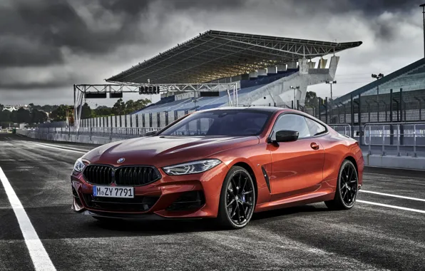 Picture road, coupe, BMW, Coupe, 2018, 8-Series, dark orange, M850i xDrive