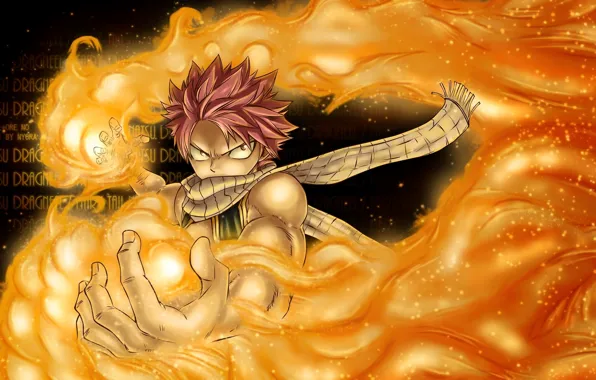 Fire, anime, art, guy, Fairy Tail