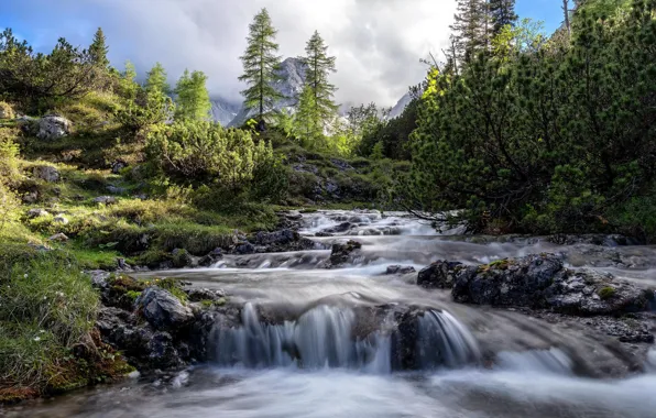 Picture nature, mountains, river