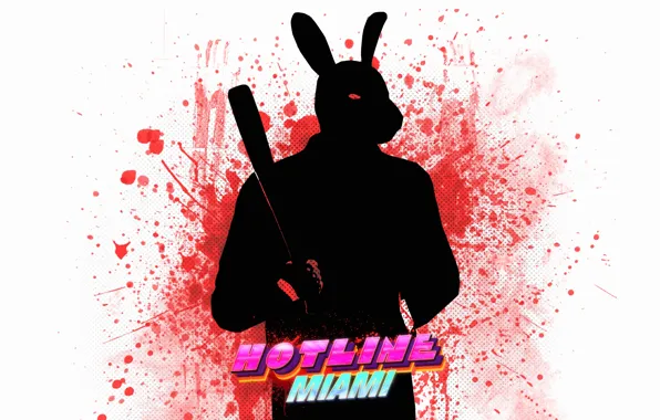 Blood, logo, games, Hotline Miami