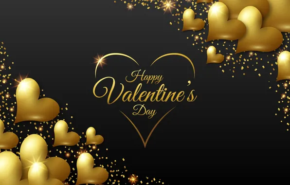 Love, the dark background, holiday, heart, graphics, heart, hearts, heart
