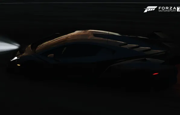 HDR, Lamborghini, Night, Game, Veneno, Lamborghini Veneno, FM7, UHD