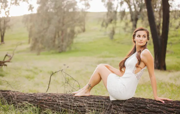 Summer, look, girl, face, dress, legs, beauty