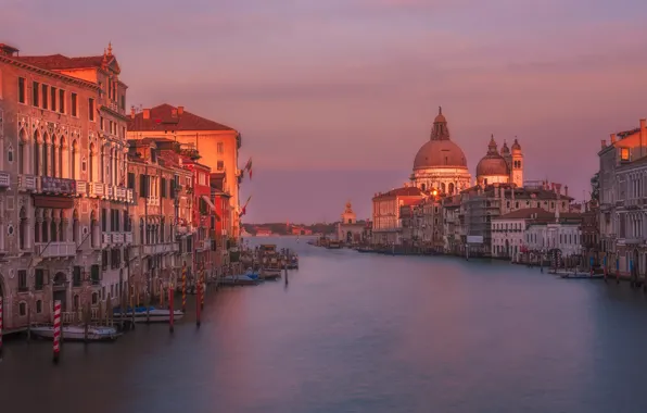 Picture home, Italy, Venice, Cathedral, channel, glow