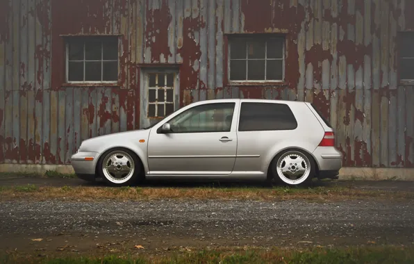 Picture grey, volkswagen, profile, Golf, golf, Volkswagen, MK4