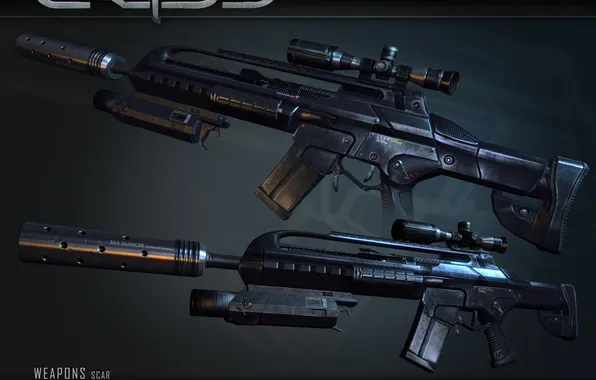 Weapons, crisis, machine, sniper, rifle, crysis