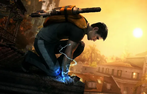Picture roof, the game, electricity, game, infamous 2