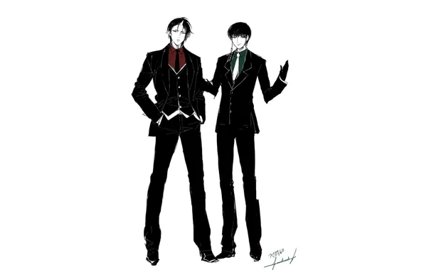 Style, guys, friends, enemies, Hoozuki no Reitetsu, Hozuki, Cold-Blooded Hozuki, Hakutaku