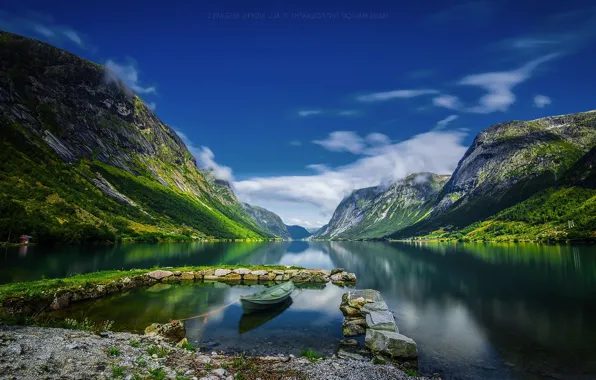 Picture Kjøsnesfjorden, James Malicki, Landscape, Fjord, water, Norway