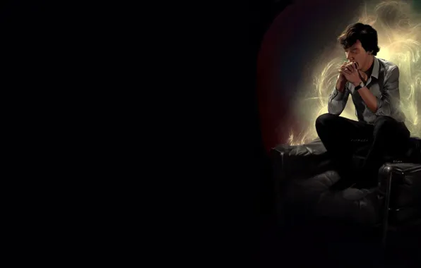 Light, chair, Sherlock Holmes, Benedict Cumberbatch, Benedict Cumberbatch, Sherlock, Sherlock BBC, Sherlock (TV series)