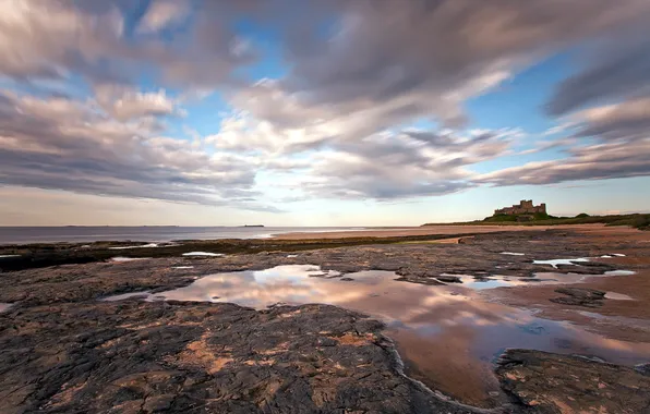 Sea, landscape, rocks, shore