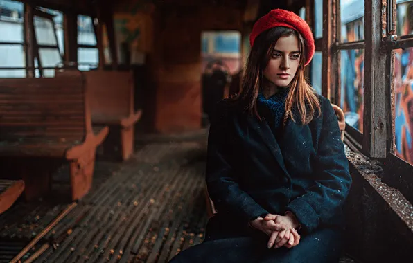 Look, girl, hair, beautiful, coat, Sophia Alexandrov