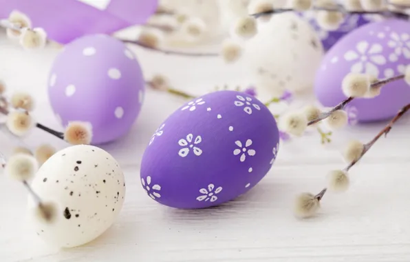 Spring, Easter, happy, Verba, spring, Easter, eggs, decoration