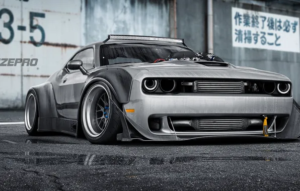 Auto, Machine, Grey, Dodge, Challenger, Dodge Challenger, Rendering, Dmitry Strukov