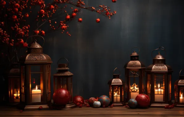 Light, metal, the dark background, pattern, candle, candles, Christmas, lights