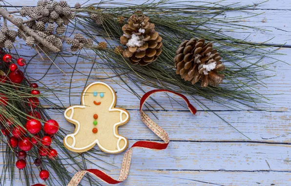 Decoration, New Year, cookies, Christmas, Christmas, wood, New Year, cookies