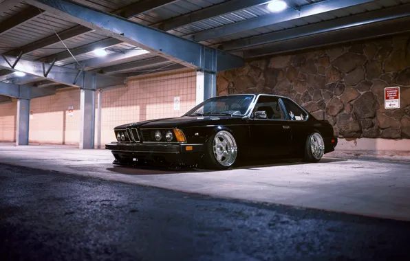 Wallpaper BMW, Black, Parking, Stance, E24, BMW 635 CSi, 635 CSI for ...