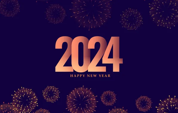 Design, Salute, Holiday, Happy New Year, Abstract, Design, Fireworks, 2024