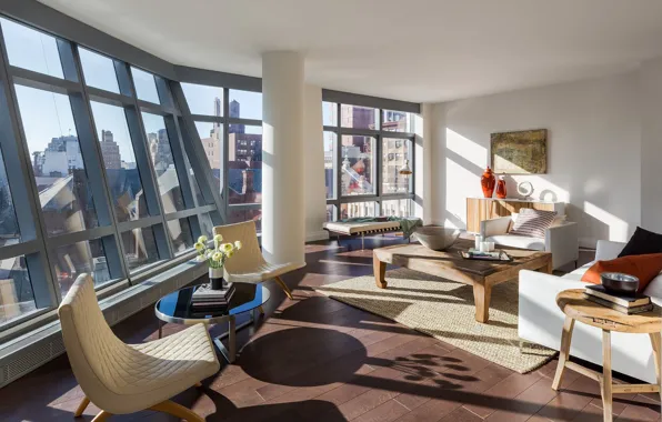 Wallpaper design, style, room, interior, living room, New York ...