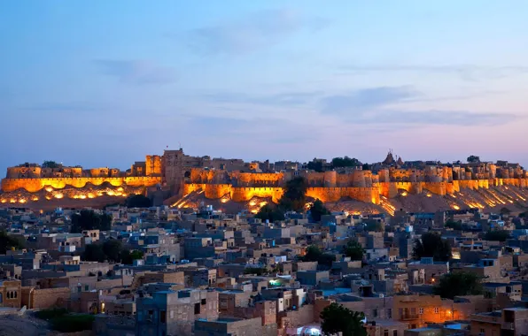 Picture lights, home, India, Rajasthan, Golden City Jaisalmer Fort