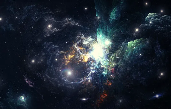 Space, nebula, galaxy