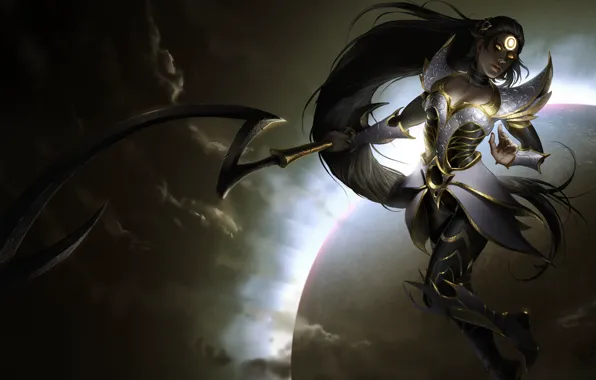 Moon, Night, Diana, Blade, League of Legend