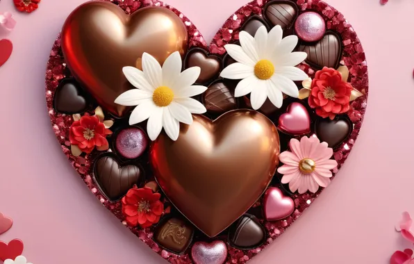 Love, flowers, holiday, heart, heart, hearts, heart, Valentine's Day