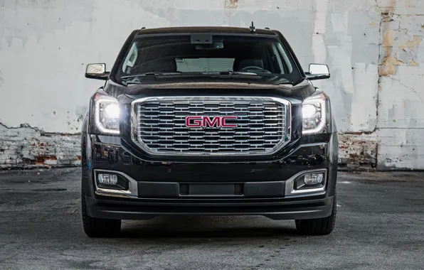 Front view, 2018, GMC, Yukon, Denali Ultimate Black Edition