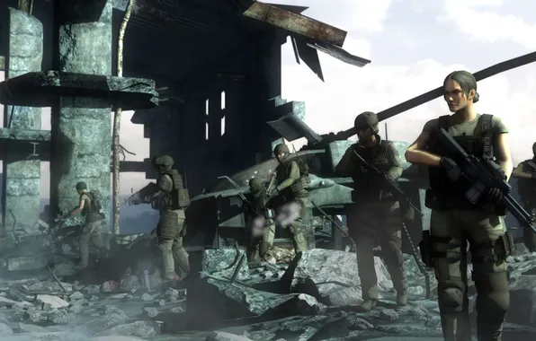 Picture women, soldiers, mercenaries, fan art, Metal Gear Solid 4: Guns of the Patriots, metal gear …