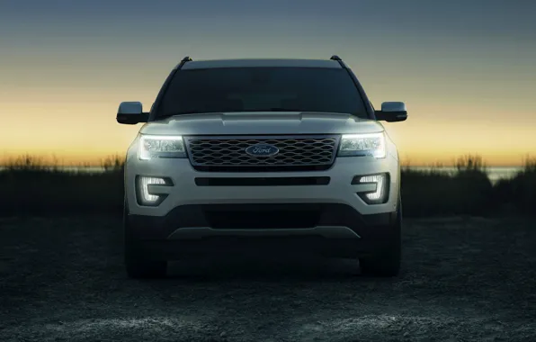 Ford, front view, SUV, Explorer, 2016