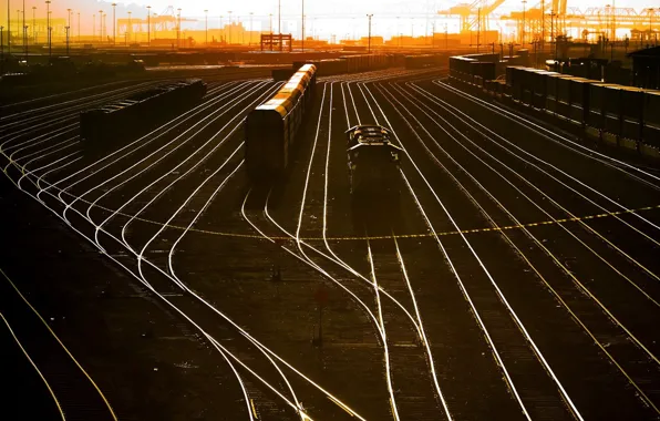 Picture road, iron, trains, sorting